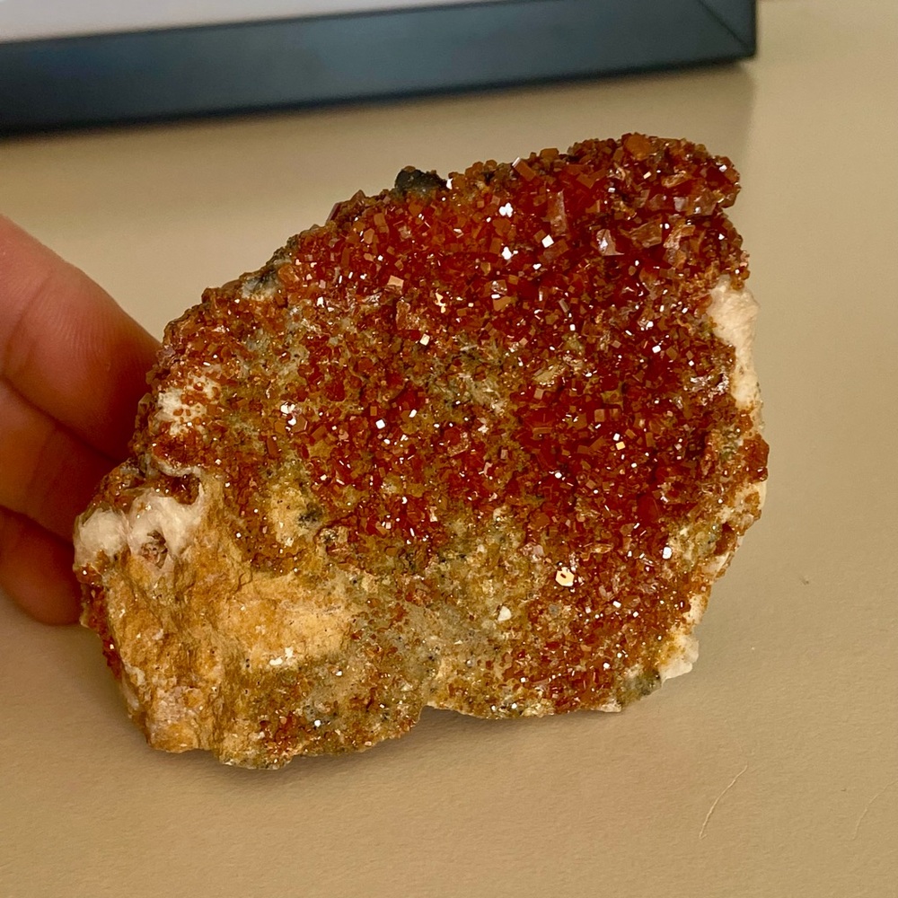 Moroccan Vanadinite Crystal Cluster on Matrix – one of a kind Specimen